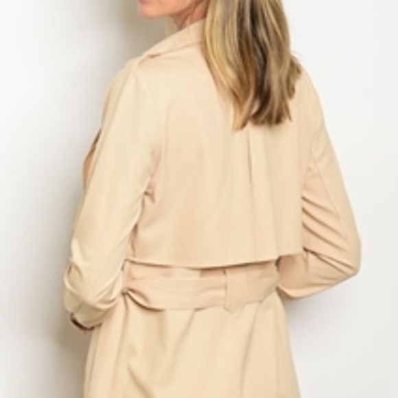 FOREVER CLASSIC TAN WOMENS TRENCH COAT / JACKET - Picture 3 of 4